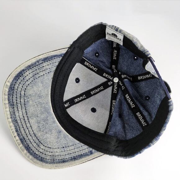 Brimmz Acid Wash Denim Snapback Baseball Hat Ball Cap, Adult Large Streetwear - Picture 7 of 8